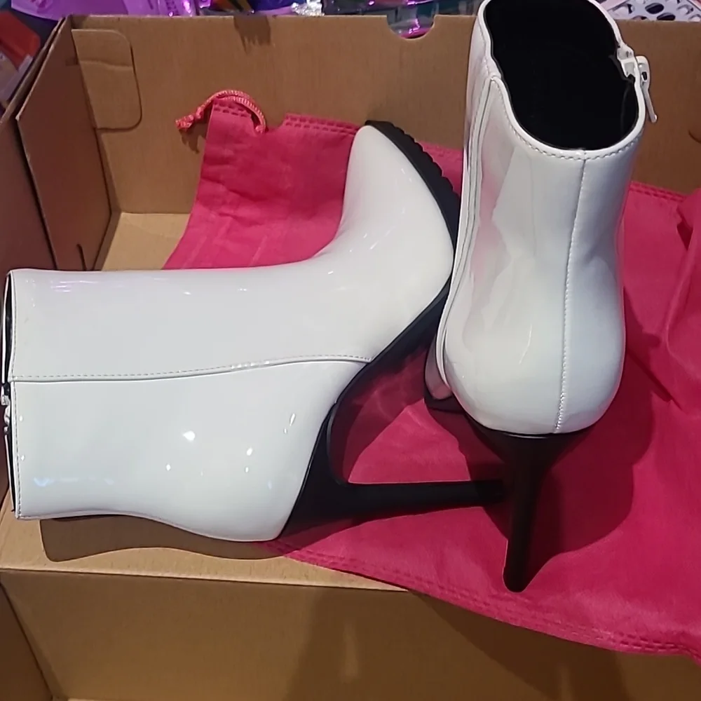 White high heel booties - Picture 5 of 6